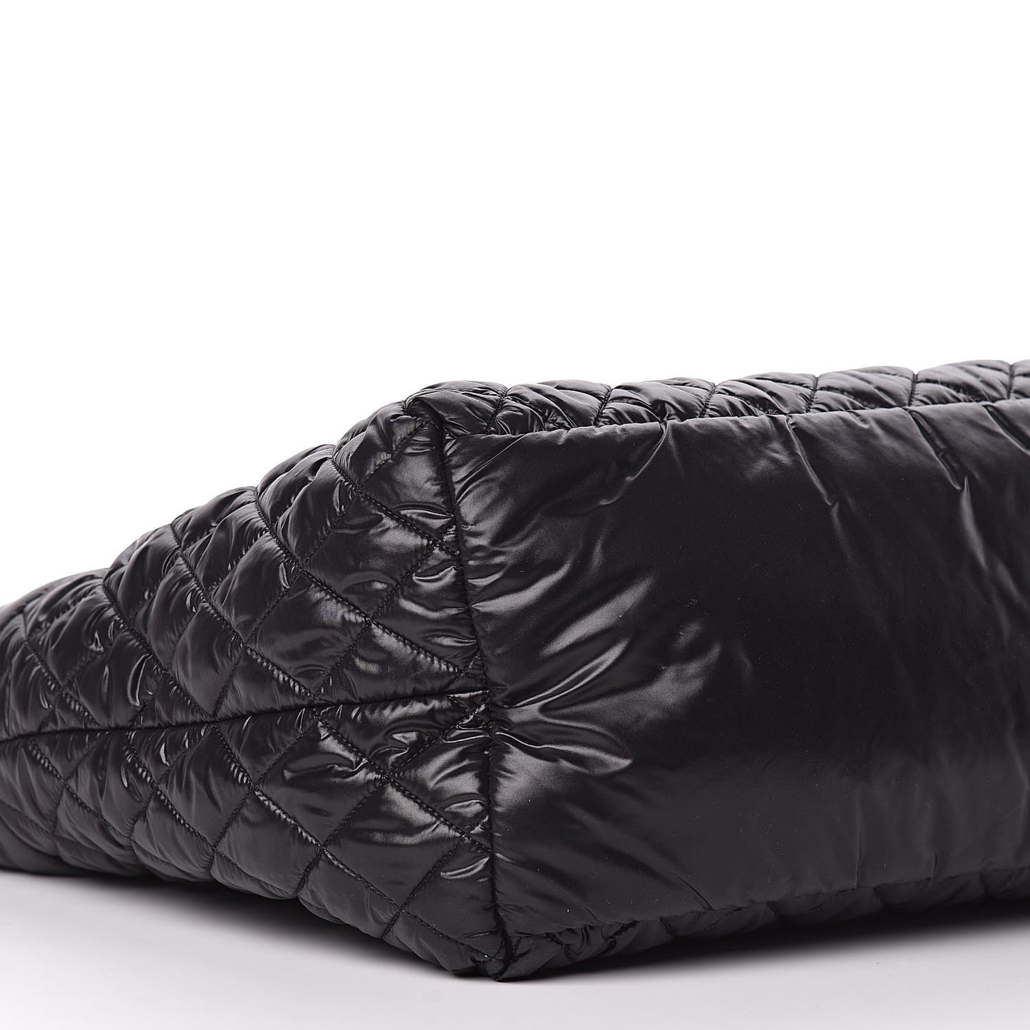 Nylon Quilted Large Coco Cocoon Tote Black
