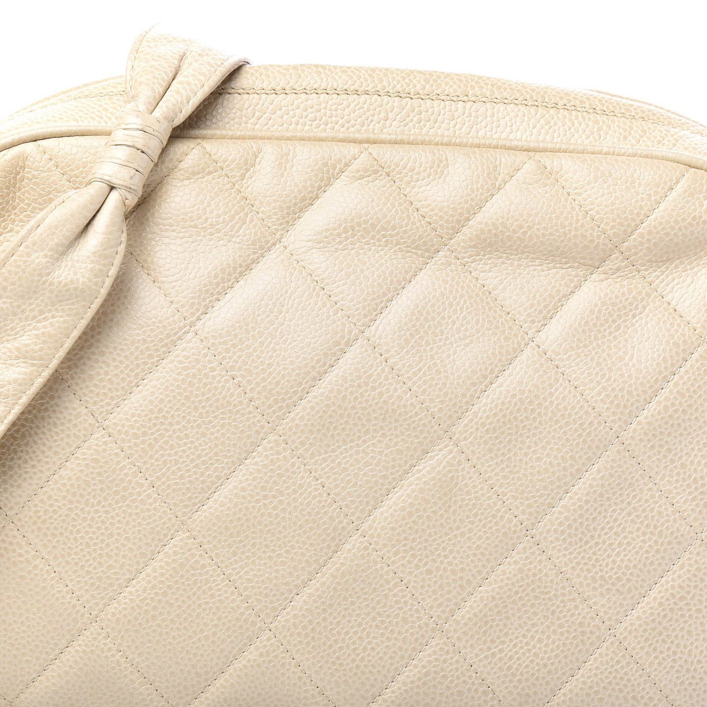 Caviar Quilted Shoulder Bag White