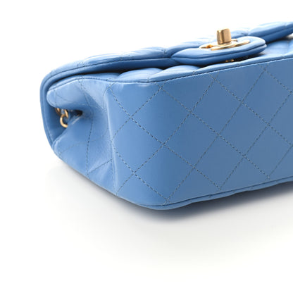 Chanel Lambskin Quilted Mini Square Flap Blue 8 of 9