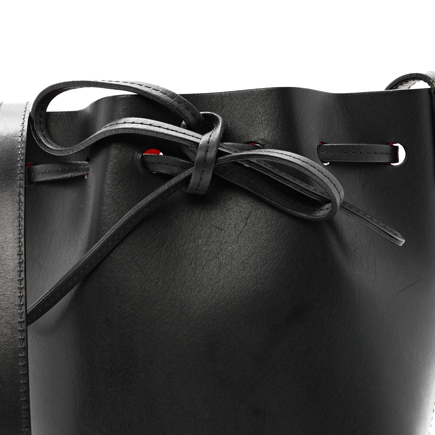 Mansur Gavriel Vegetable Tanned Calfskin Mini Mini Bucket Bag Black Flamma 8 of 12