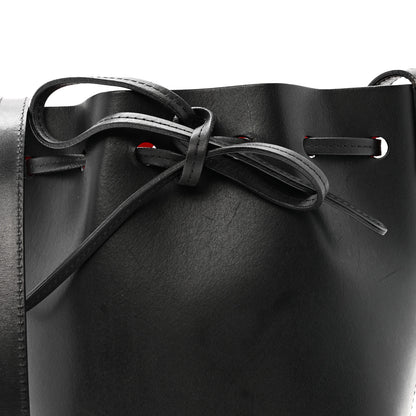 Mansur Gavriel Vegetable Tanned Calfskin Mini Mini Bucket Bag Black Flamma 8 of 12