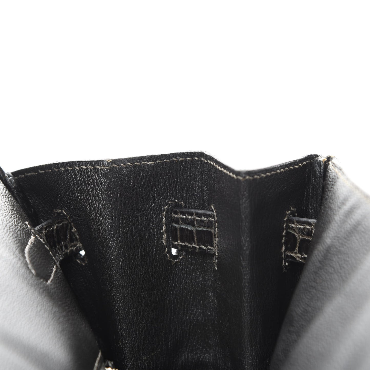 Shiny Porosus Crocodile Birkin 40 Graphite
