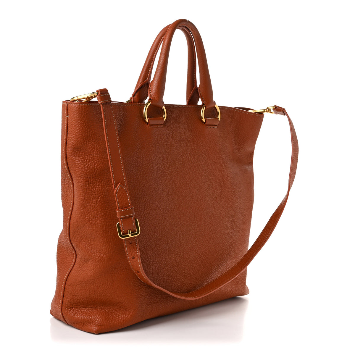 Vitello Daino Shopping Tote Rame