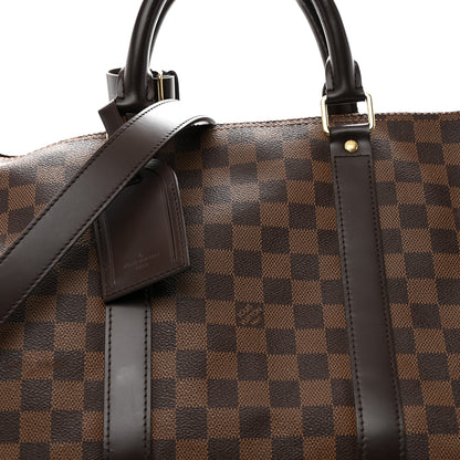 Louis Vuitton Damier Ebene Keepall Bandouliere 55 7 of 10