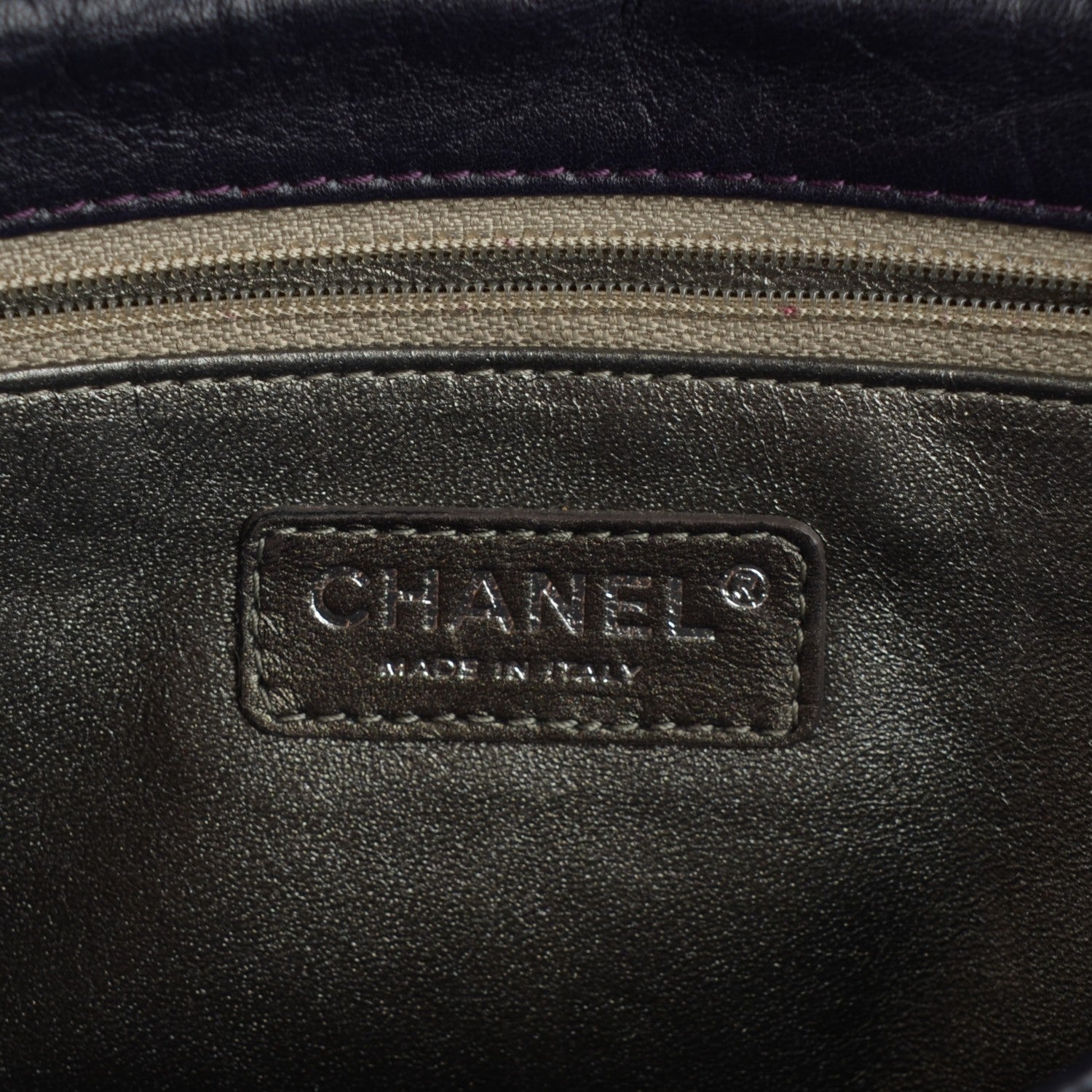 Chanel Distressed Lambskin Lady Braid Flap Dark Purple 6 of 7