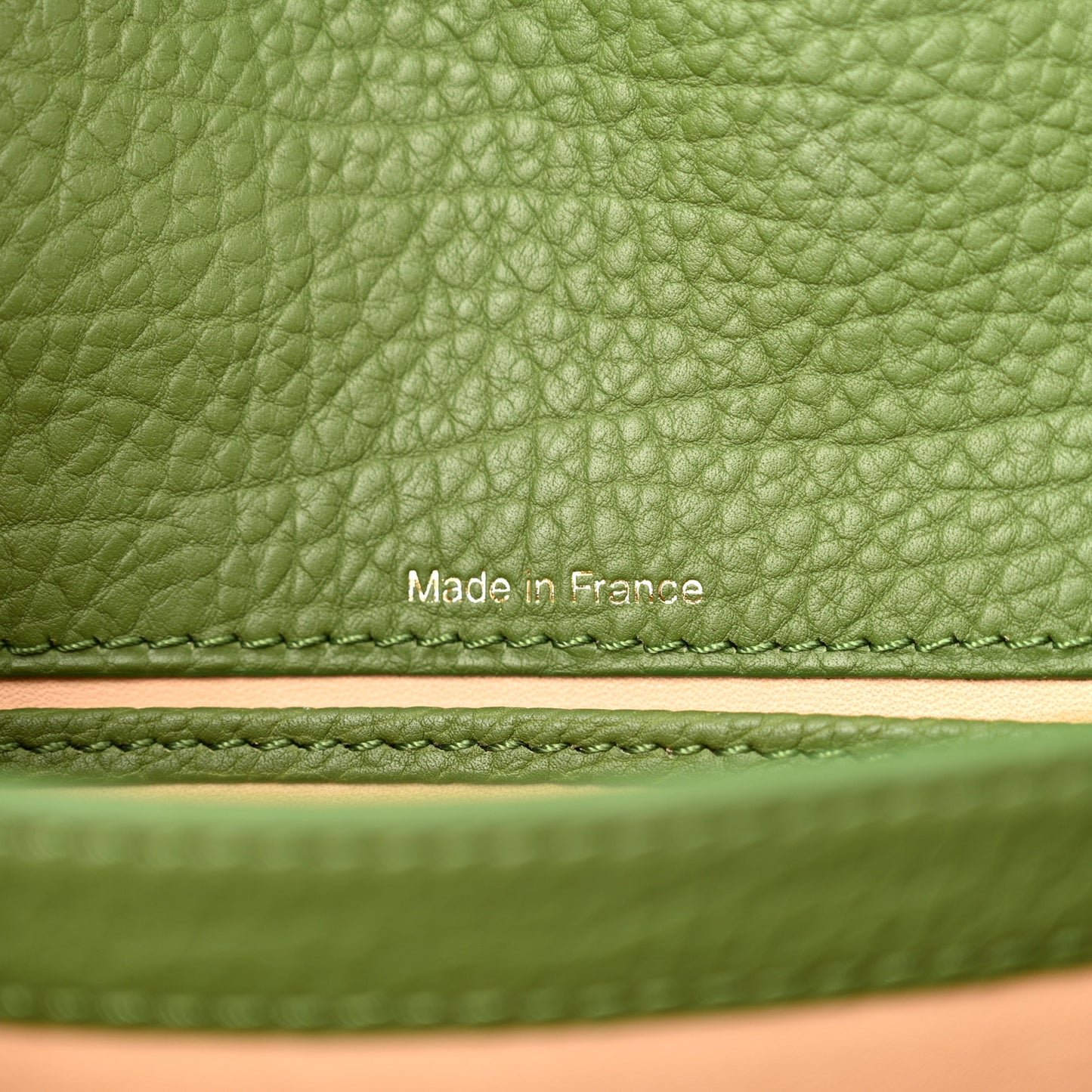 Crispy Calfskin Mini Le Mutin Saddle Bag Green