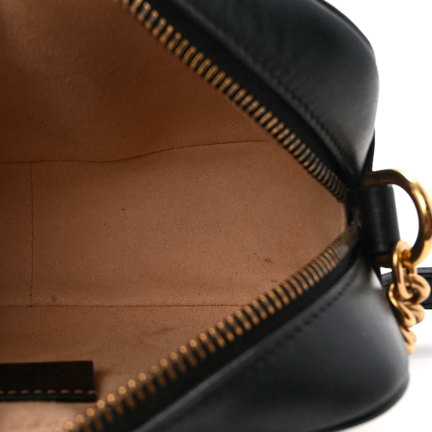 Calfskin Matelasse Mini GG Marmont Chain Shoulder Bag Black