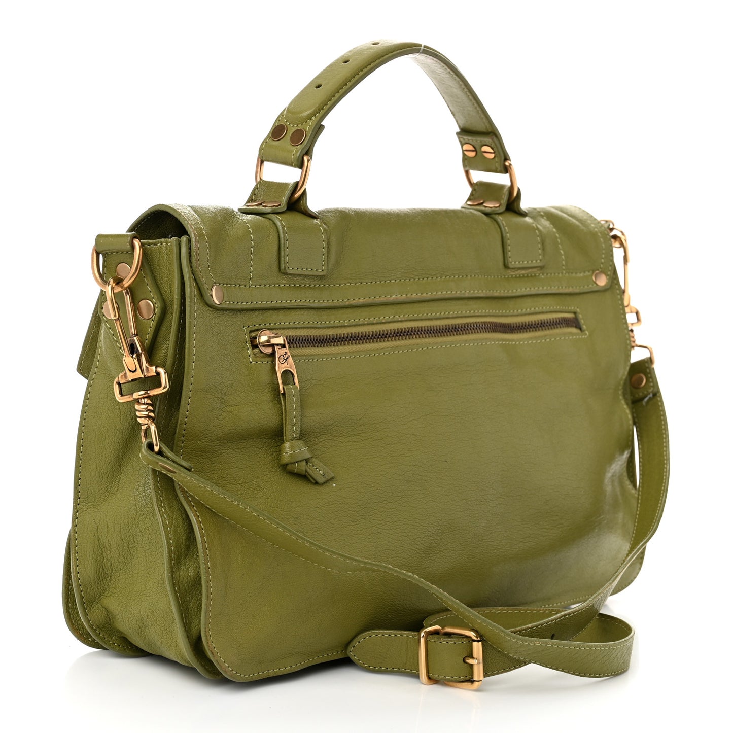 Lambskin Medium PS1 Satchel Olive