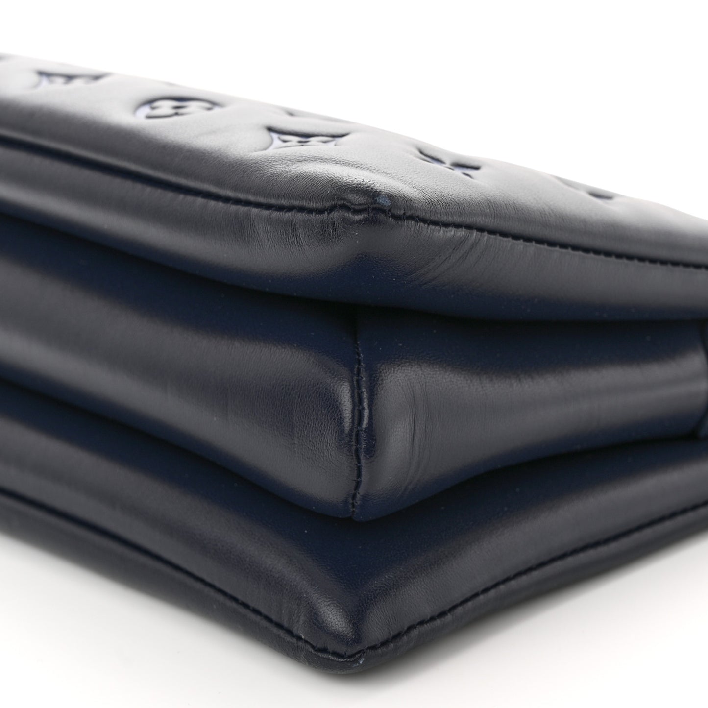 Lambskin Embossed Monogram Coussin PM Navy