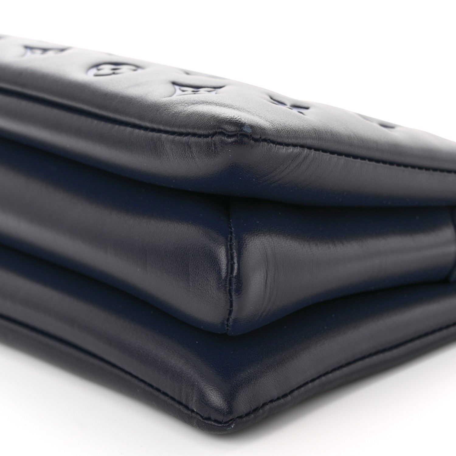 Louis Vuitton Lambskin Embossed Monogram Coussin PM Navy 10 of 12