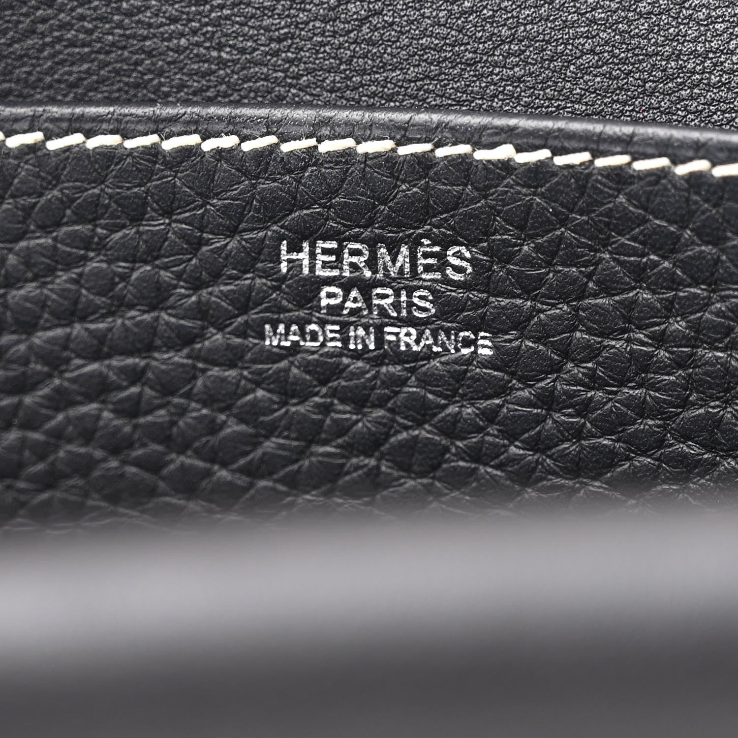 Hermes Taurillon Clemence Halzan 31 GM Black 6 of 12
