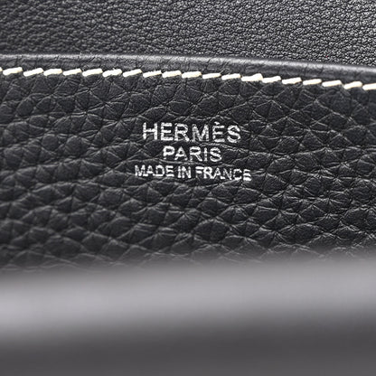 Hermes Taurillon Clemence Halzan 31 GM Black 6 of 12