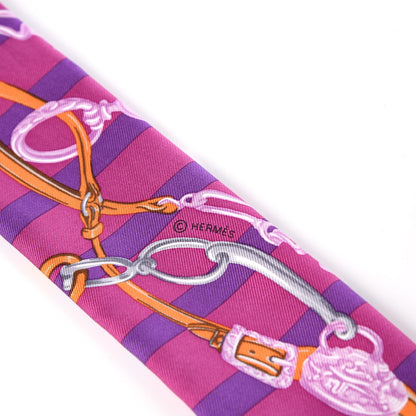 Hermes Silk Brides De Gala Bayaderes Twilly Fuchsia Violet Orange 4 of 4