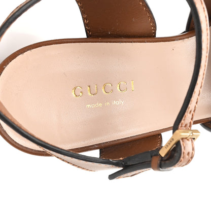 Gucci Cosmos Softy Calfskin Wooden Interlocking G Cut-Out 30/120mm Platform Sandals 36 Cuir 8 of 8