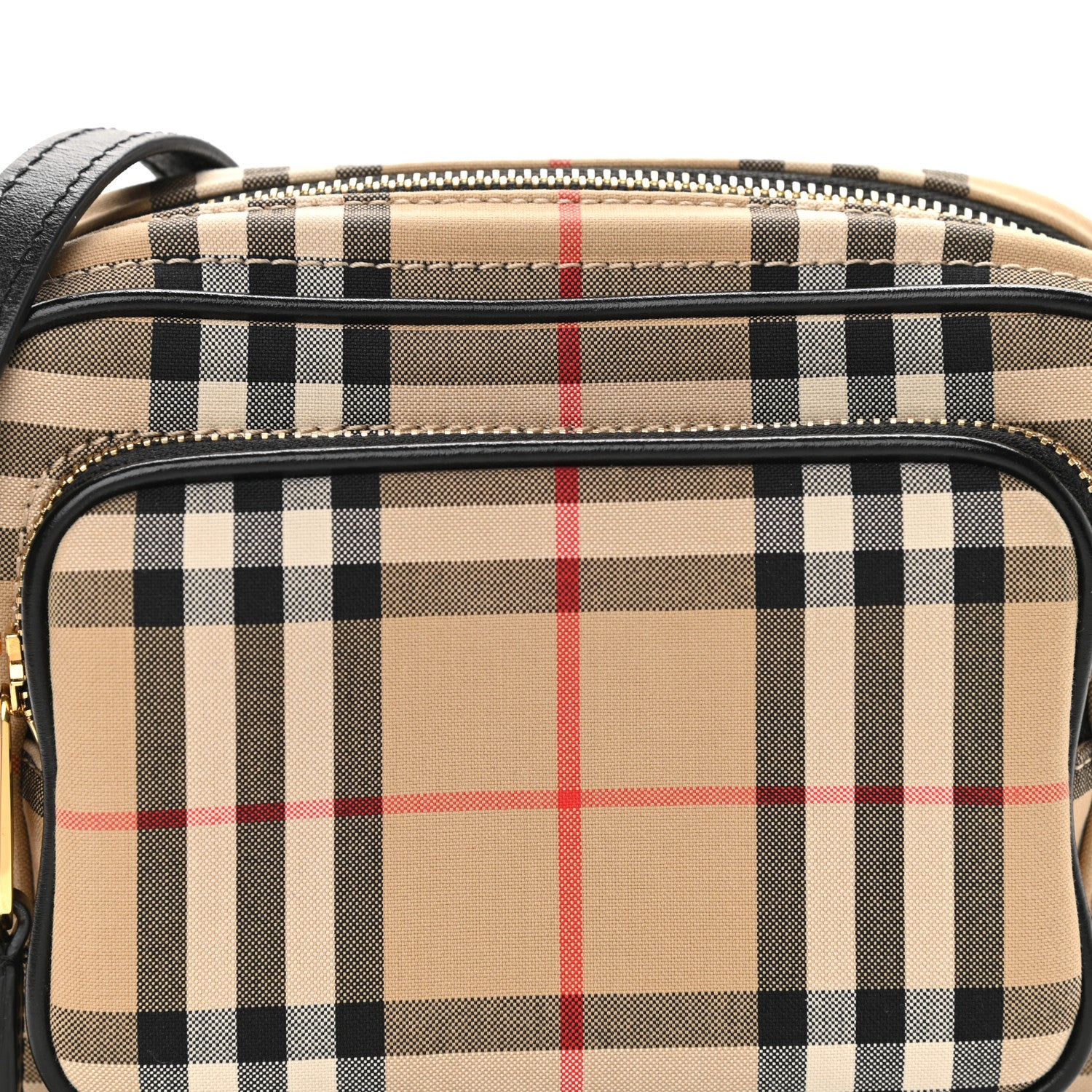 Burberry Calfskin Vintage Check Camera Bag Archive Beige 8 of 12