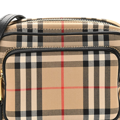 Burberry Calfskin Vintage Check Camera Bag Archive Beige 8 of 12