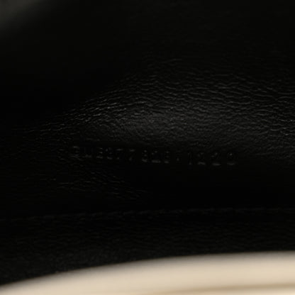 Saint Laurent Grain De Poudre Matelasse Chevron Monogram Chain Wallet Crema Soft 7 of 12