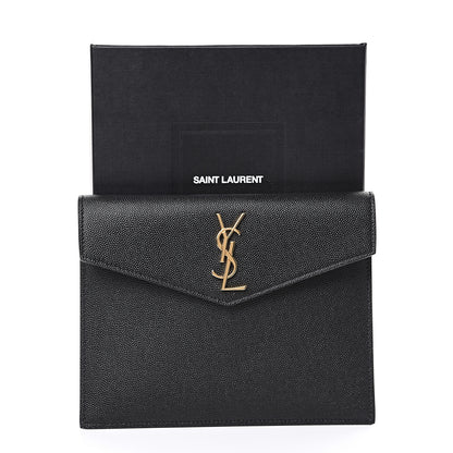 Saint Laurent Grain De Poudre Uptown Baby Pouch Black 7 of 7