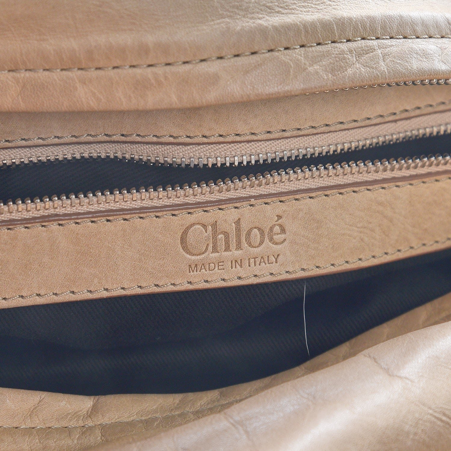 Chloe Metallic Python Calfskin Silverado Shoulder Bag Silver Beige 6 of 14