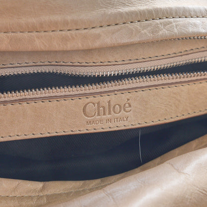 Chloe Metallic Python Calfskin Silverado Shoulder Bag Silver Beige 6 of 14