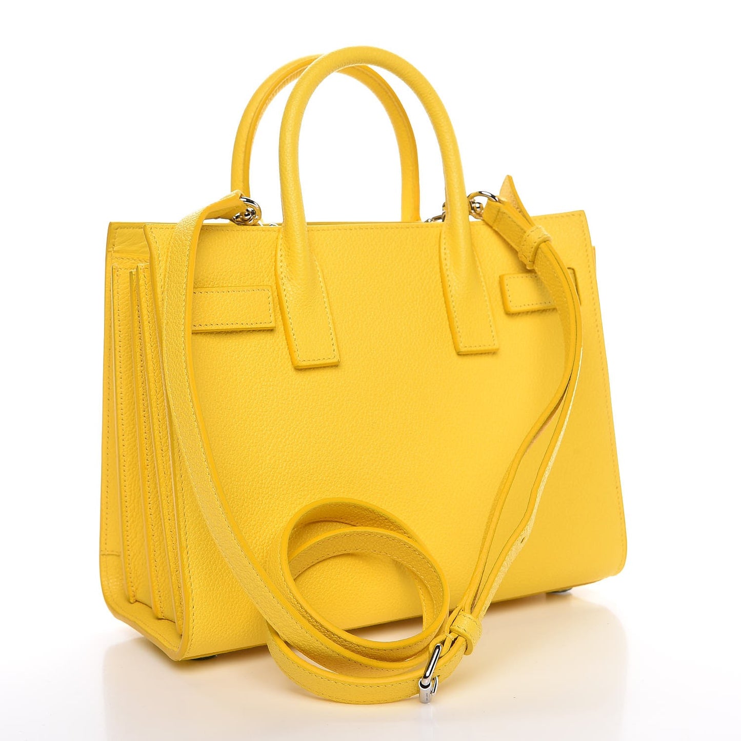 Grained Calfskin Nano Sac De Jour Jaune