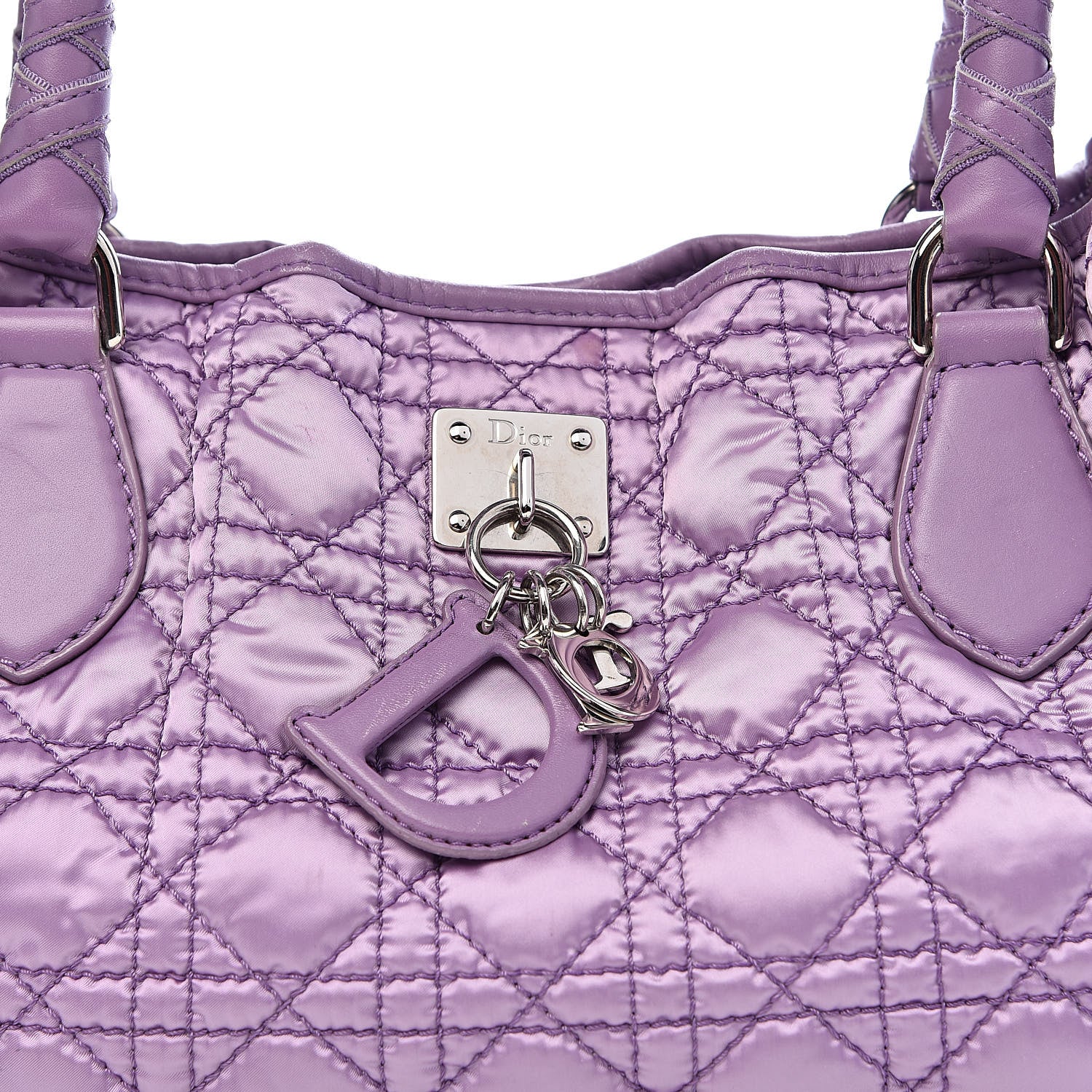 Christian Dior Nylon Cannage Tote Purple 20 of 20