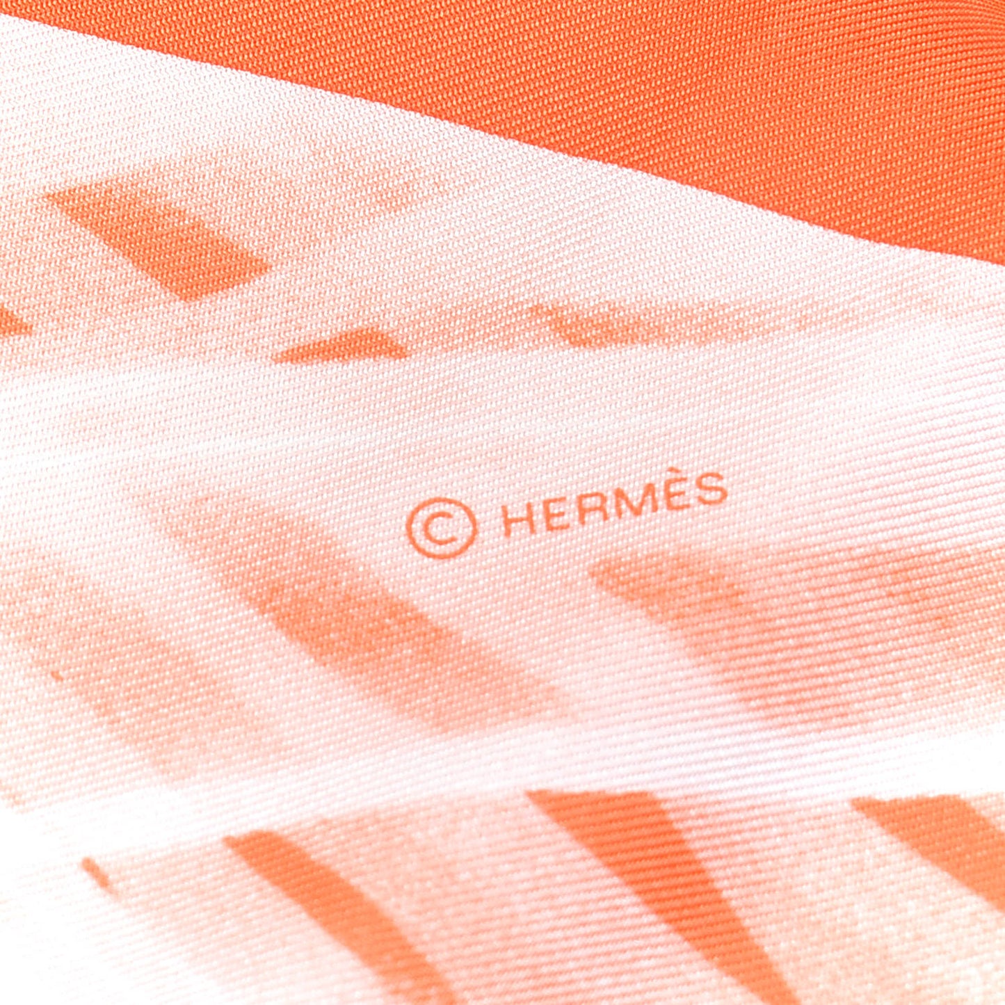 Silk Please Check In Scarf 90 Orange Vermillon