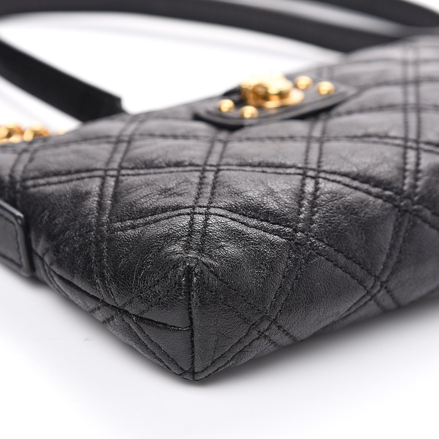 Lambskin Quilted Crossbody Black