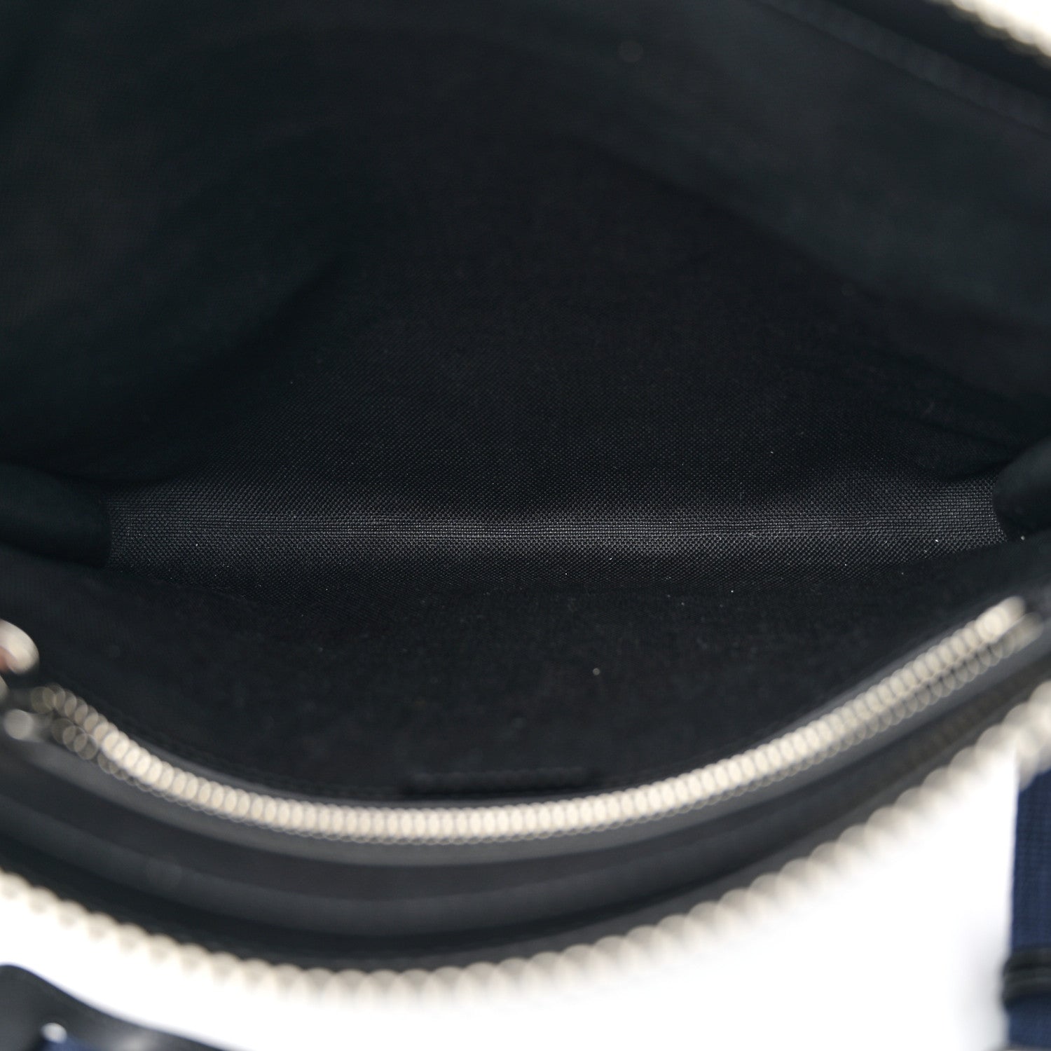 Gucci GG Supreme Monogram Appia Calfskin Web Flat Messenger Bag Black Grey 5 of 10