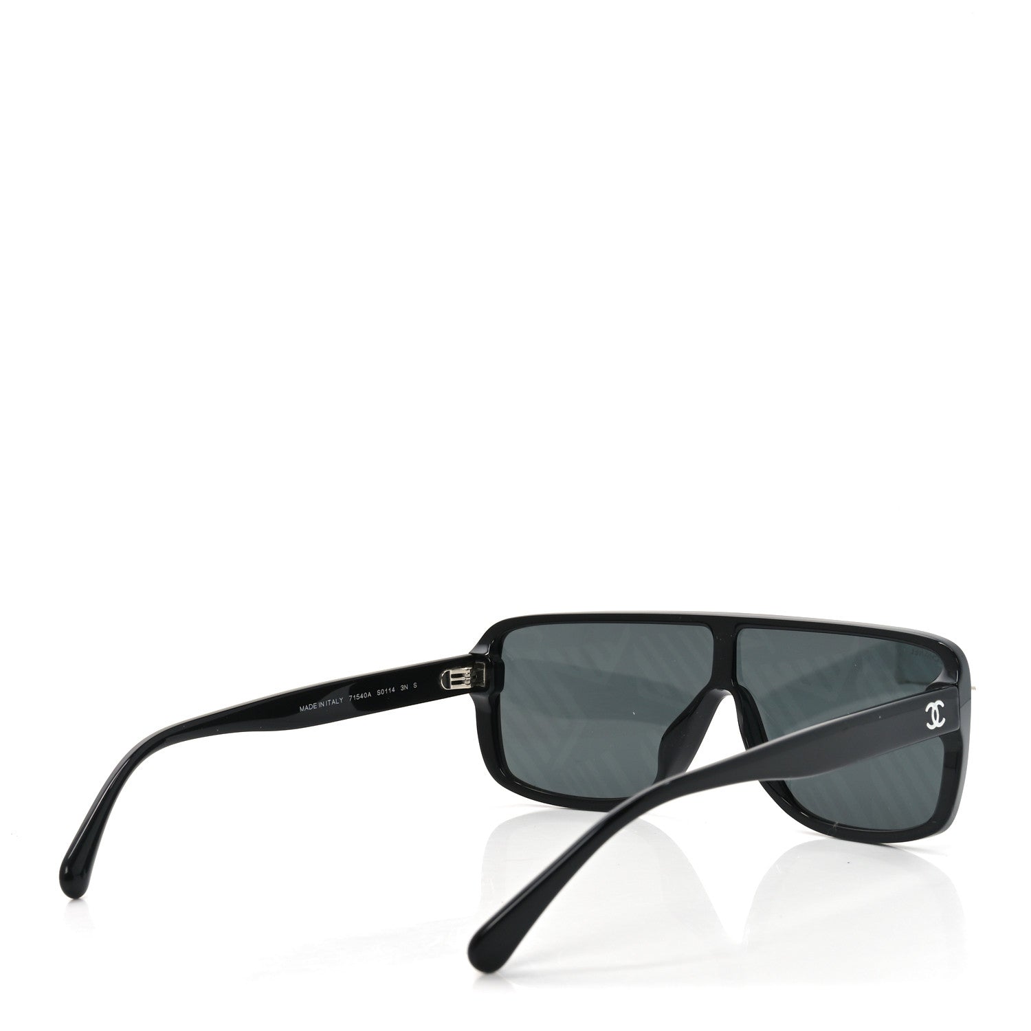 Chanel Acetate Shield 71540 Sunglasses Black 3 of 6