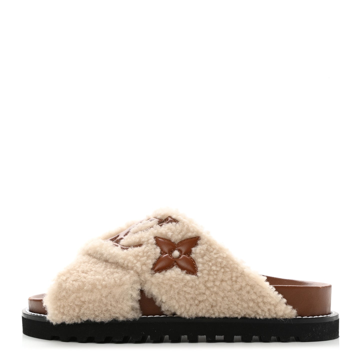 Shearling Paseo Flat Comfort Mule 37 Brown