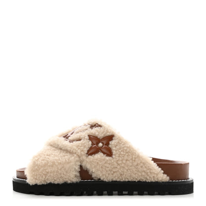 Louis Vuitton Shearling Paseo Flat Comfort Mule 37 Brown 1 of 10