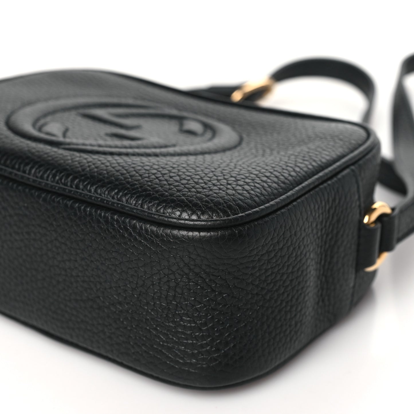Pebbled Calfskin Mini Soho Disco Bag Black