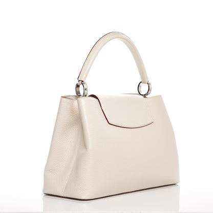 Louis Vuitton Taurillon Capucines MM Milk 3 of 6