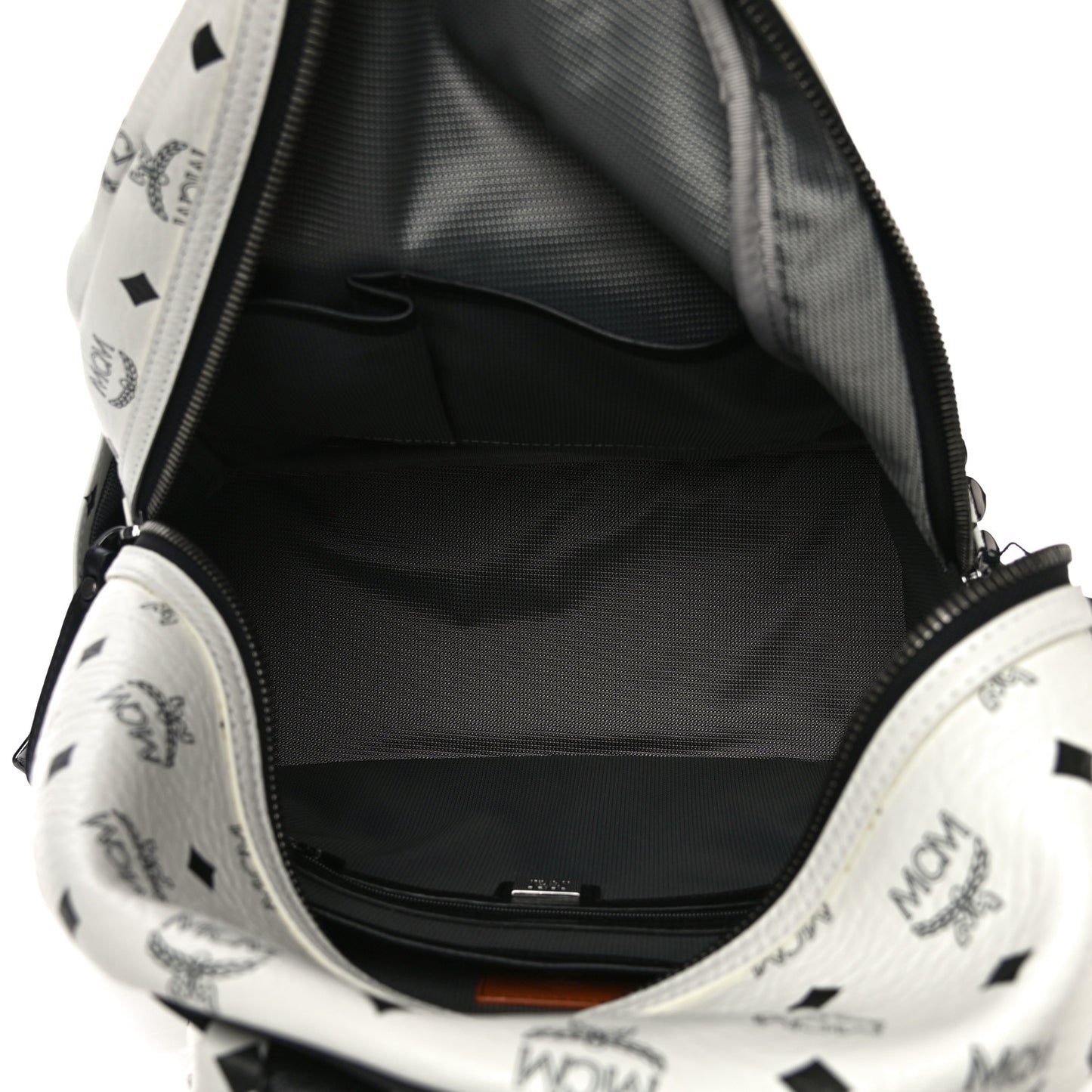 Visetos Medium Side Studs Stark Backpack White