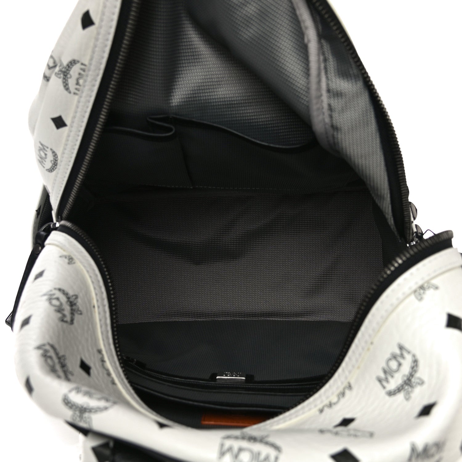 MCM Visetos Medium Side Studs Stark Backpack White 5 of 10