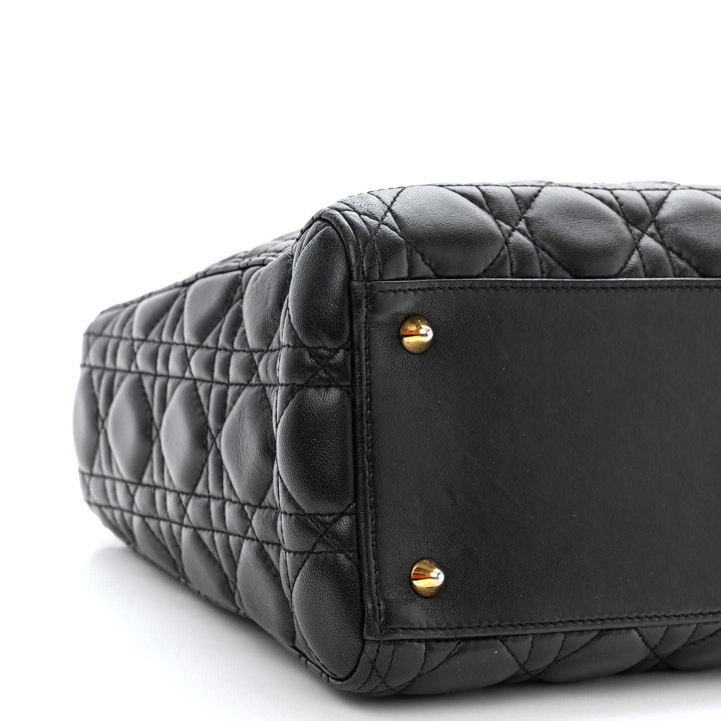 Lambskin Cannage Medium Lady Dior Black