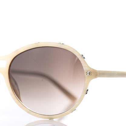 Chanel Mother Of Pearl Round CC Sunglasses 5117 Ivory 7 of 8