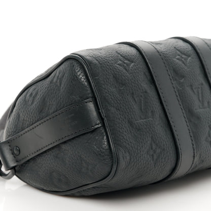 Louis Vuitton Monogram Taurillon Keepall Bandouliere 25 Black 9 of 10