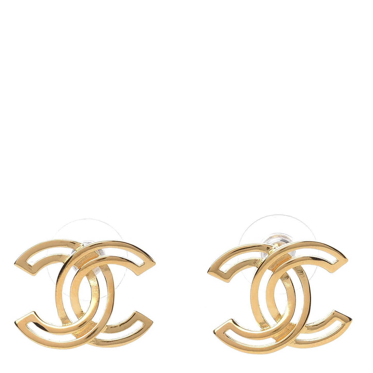 Metal Obazine CC Earrings Gold