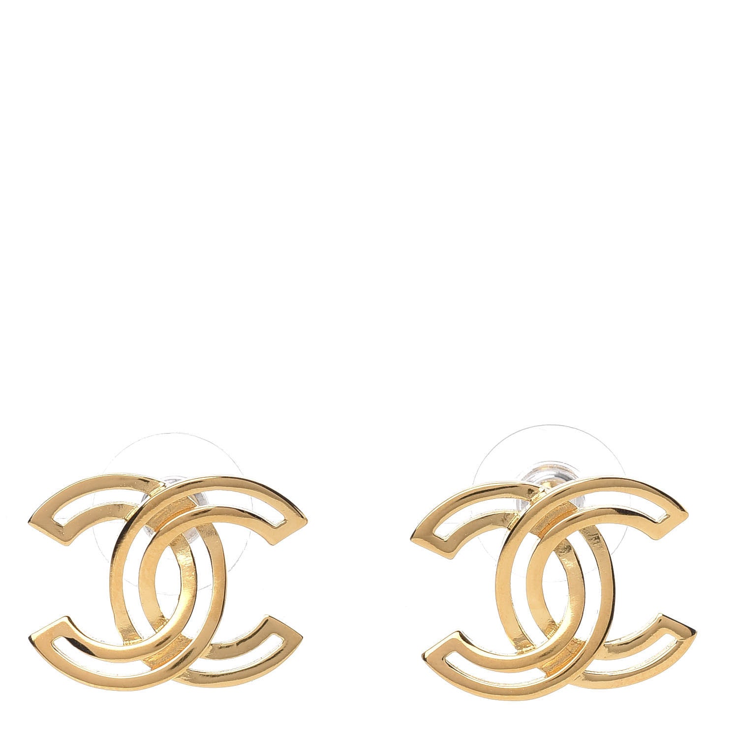 Chanel Metal Obazine CC Earrings Gold 1 of 5