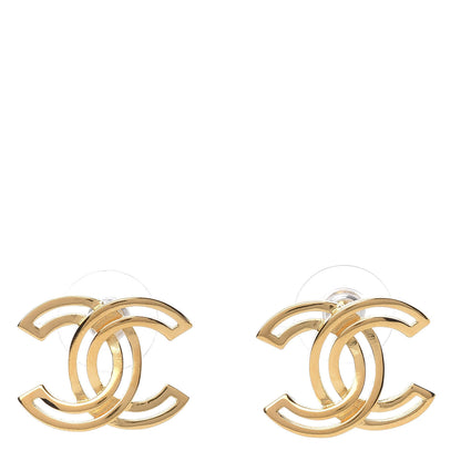 Chanel Metal Obazine CC Earrings Gold 1 of 5