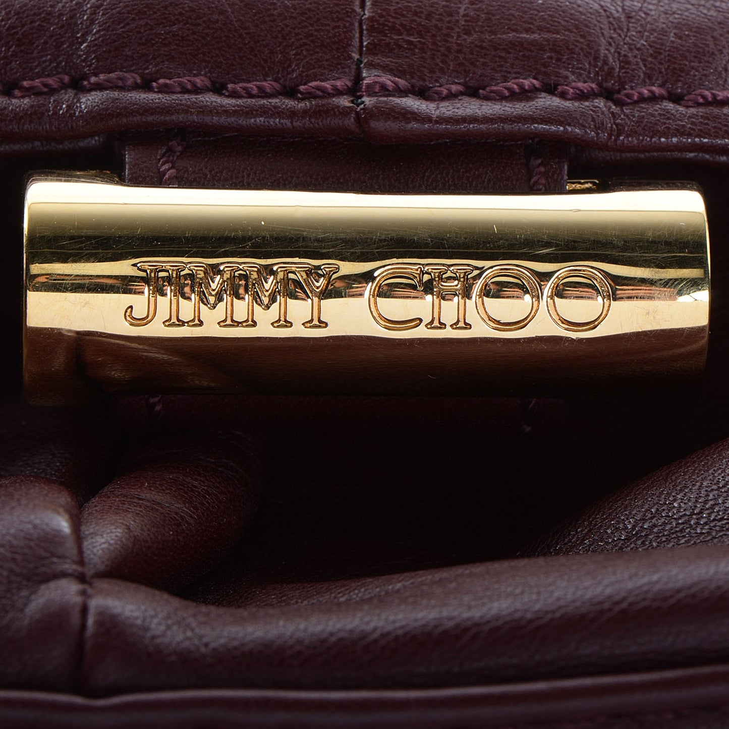 Leather Arad Clutch Burgundy