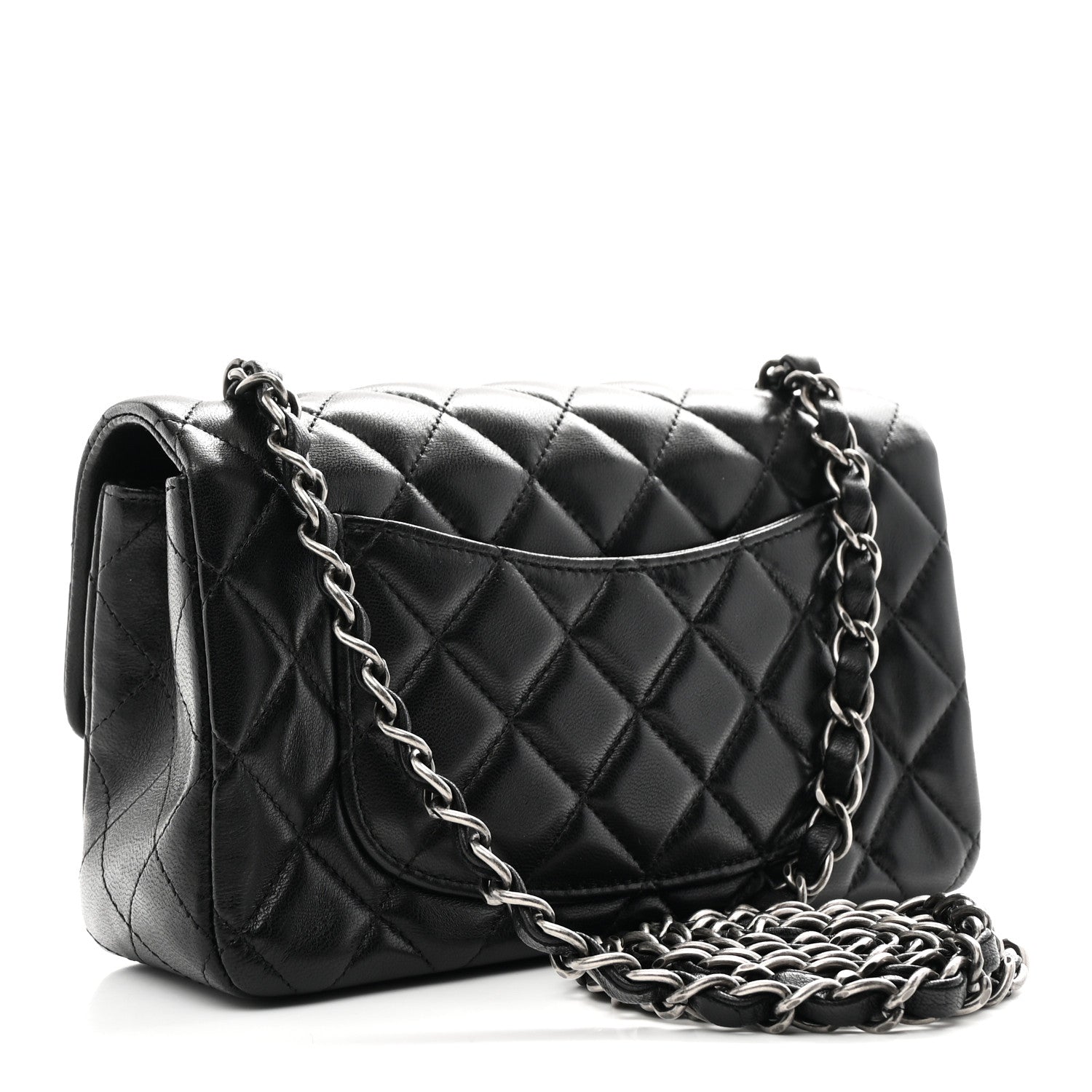 Chanel Lambskin Quilted Mini Rectangular Flap Black 3 of 11