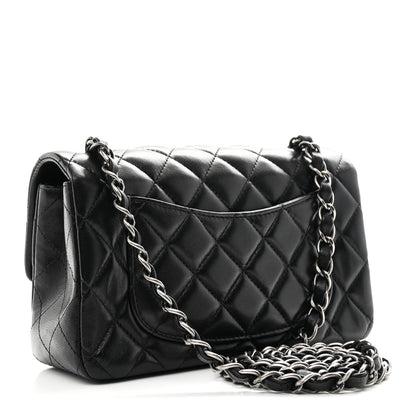 Chanel Lambskin Quilted Mini Rectangular Flap Black 3 of 11