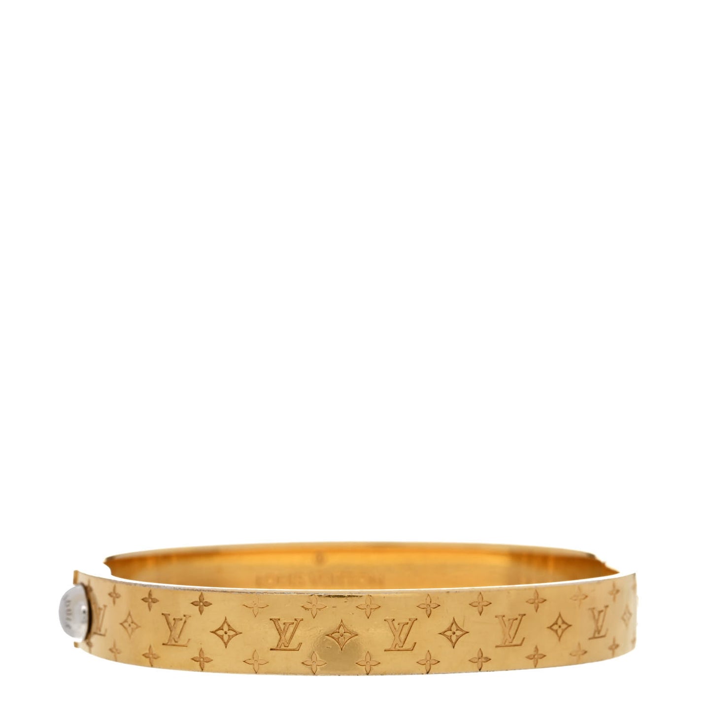 Brass Monogram Nanogram Cuff M Gold