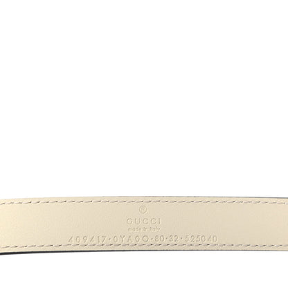Gucci Plutone Calfskin Double G 20mm Belt 80 32 Mystic White 4 of 4