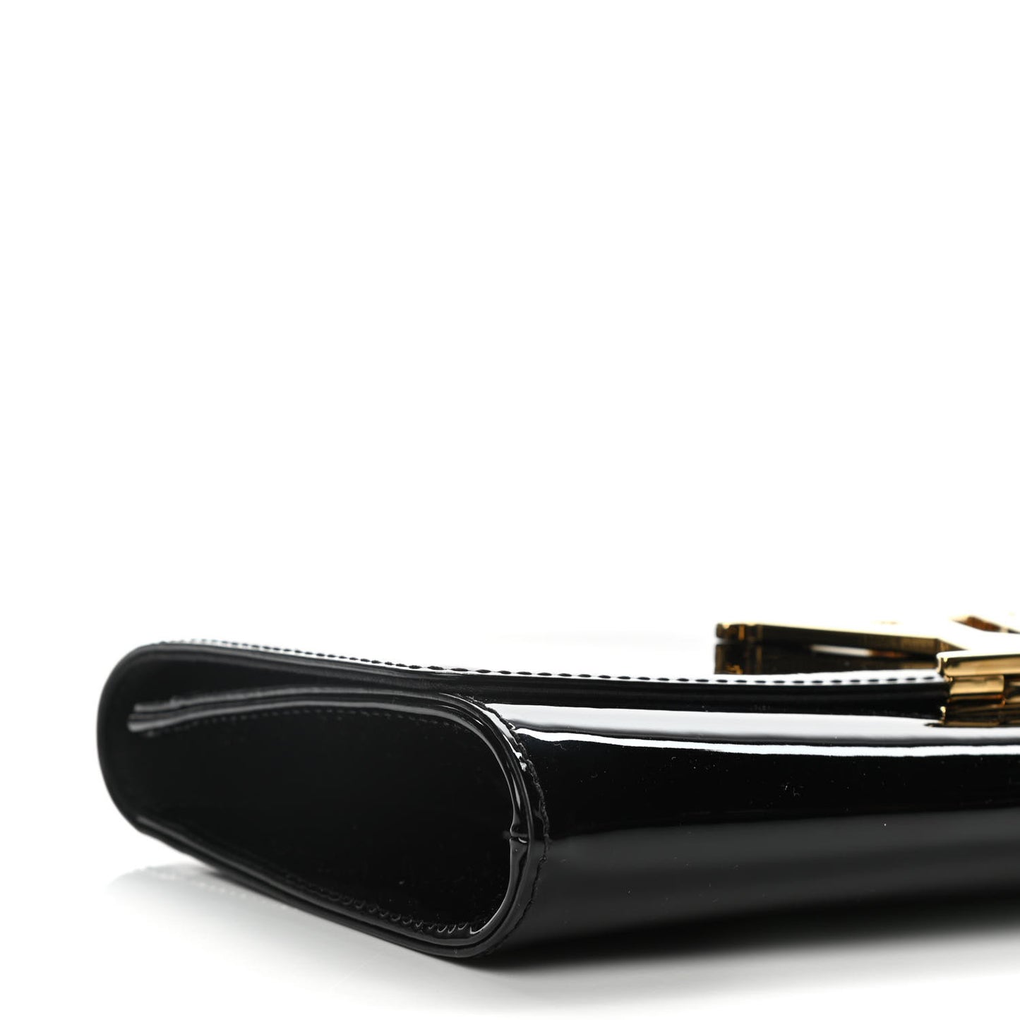 Patent Louise Clutch Black