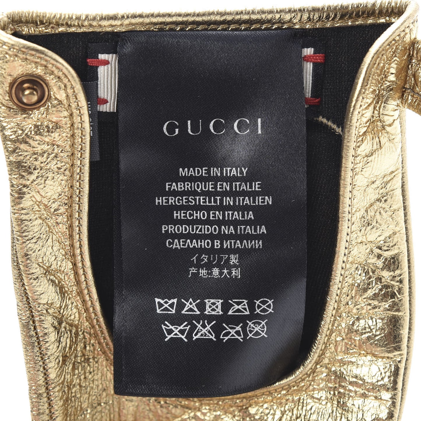 Metallic Nappa Donna Fingerless Gloves 8 Gold