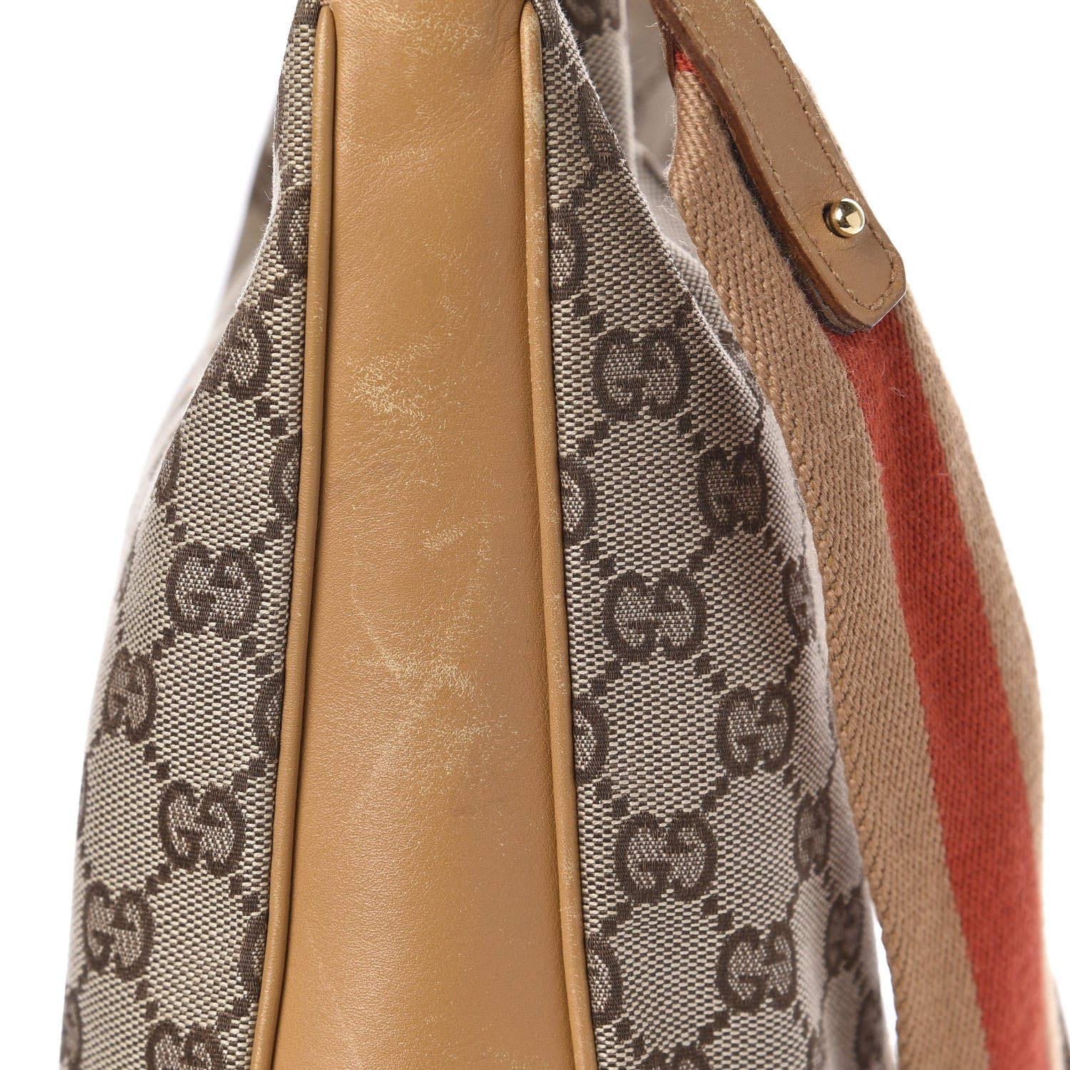Gucci Monogram Large Bamboo Top Handle Bag Tan 13 of 19